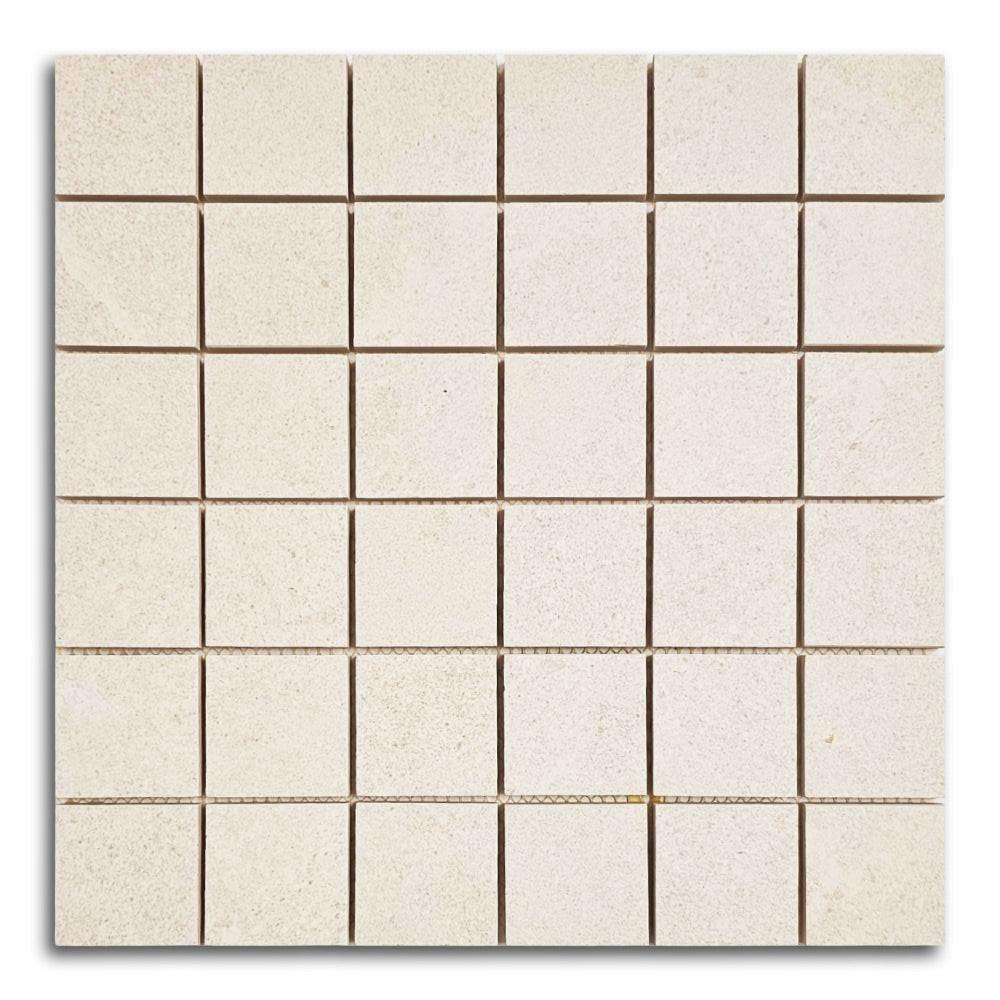 2x2 Rhythm Ivory Matte Square Porcelain Mosaic Tile 2x2 Rhythm Ivory Matte Square Porcelain Mosaic Tile - American Tile Depot