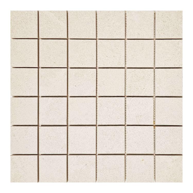 2x2 Rhythm Ivory Matte Square Porcelain Mosaic Tile 2x2 Rhythm Ivory Matte Square Porcelain Mosaic Tile - American Tile Depot