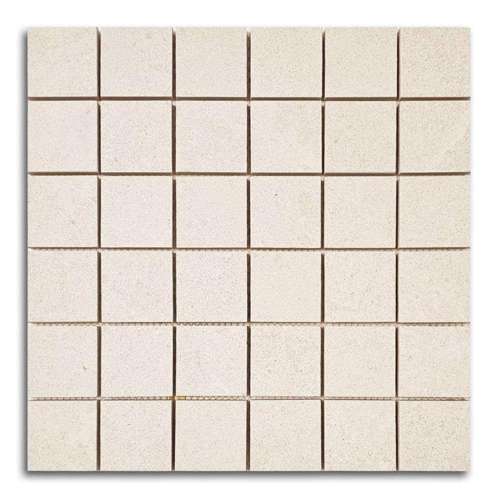 2x2 Rhythm Ivory Matte Square Porcelain Mosaic Tile 2x2 Rhythm Ivory Matte Square Porcelain Mosaic Tile - American Tile Depot