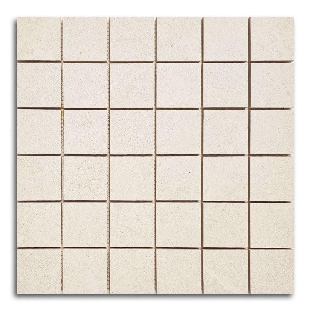 2x2 Rhythm Ivory Matte Square Porcelain Mosaic Tile 2x2 Rhythm Ivory Matte Square Porcelain Mosaic Tile - American Tile Depot