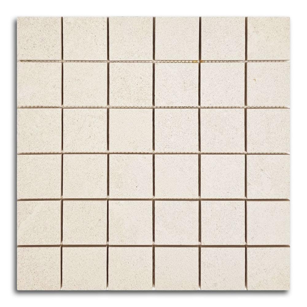 2x2 Rhythm Ivory Matte Square Porcelain Mosaic Tile 2x2 Rhythm Ivory Matte Square Porcelain Mosaic Tile - American Tile Depot