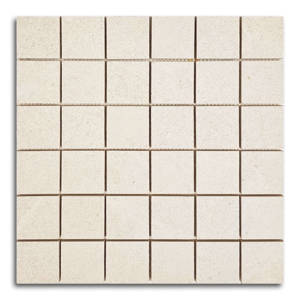 2x2 Rhythm Ivory Square Porcelain Mosaic Tile