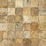 2x2 Scabos Travertine Honed CNC Arched 3D Mosaic Tile 2x2 Scabos Travertine Honed CNC Arched 3D Mosaic Tile - American Tile Depot