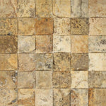 2x2 Scabos Travertine Honed CNC Arched 3D Mosaic Tile 2x2 Scabos Travertine Honed CNC Arched 3D Mosaic Tile - American Tile Depot