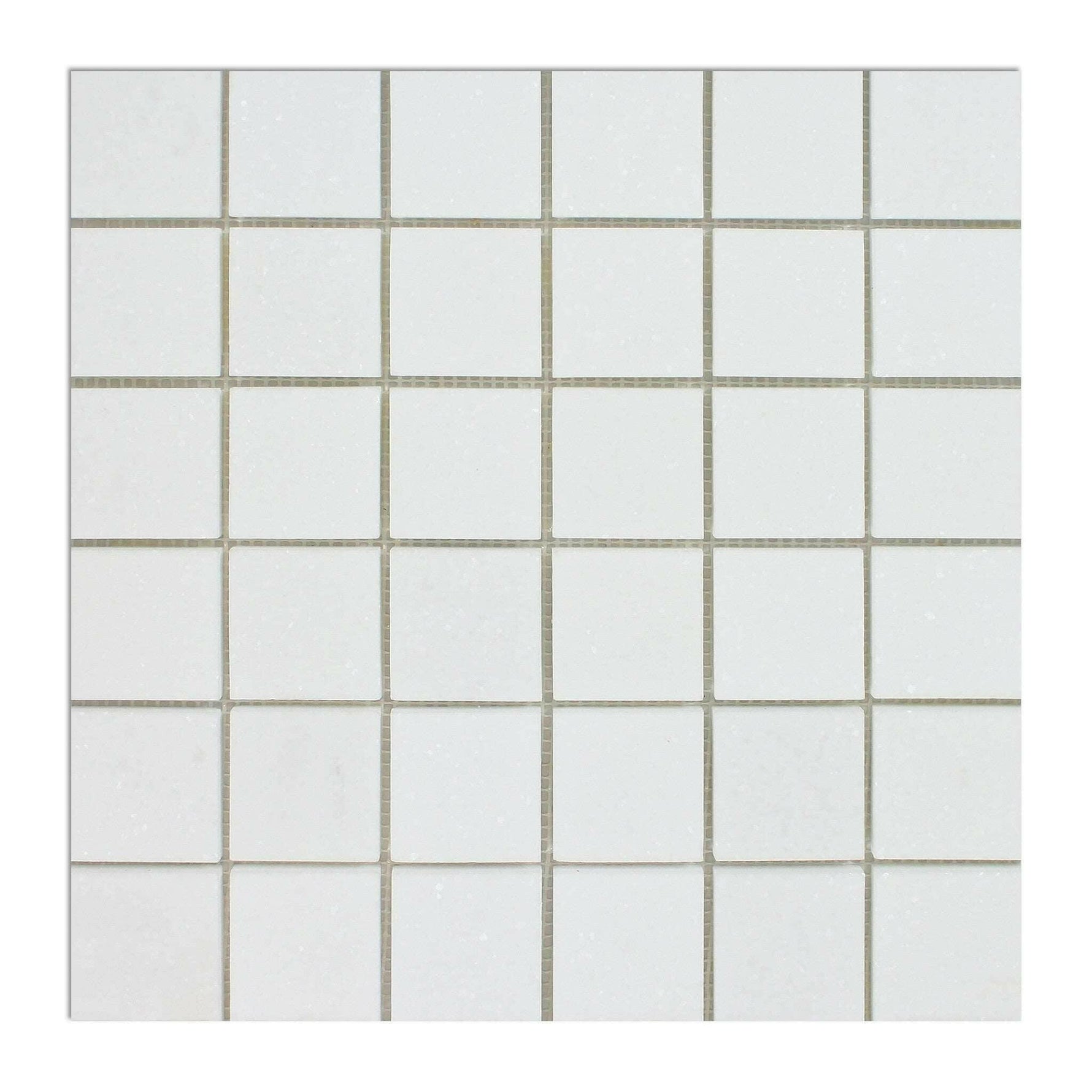 2x2 Thassos White Marble Honed Mosaic Tile - American Tile Depot