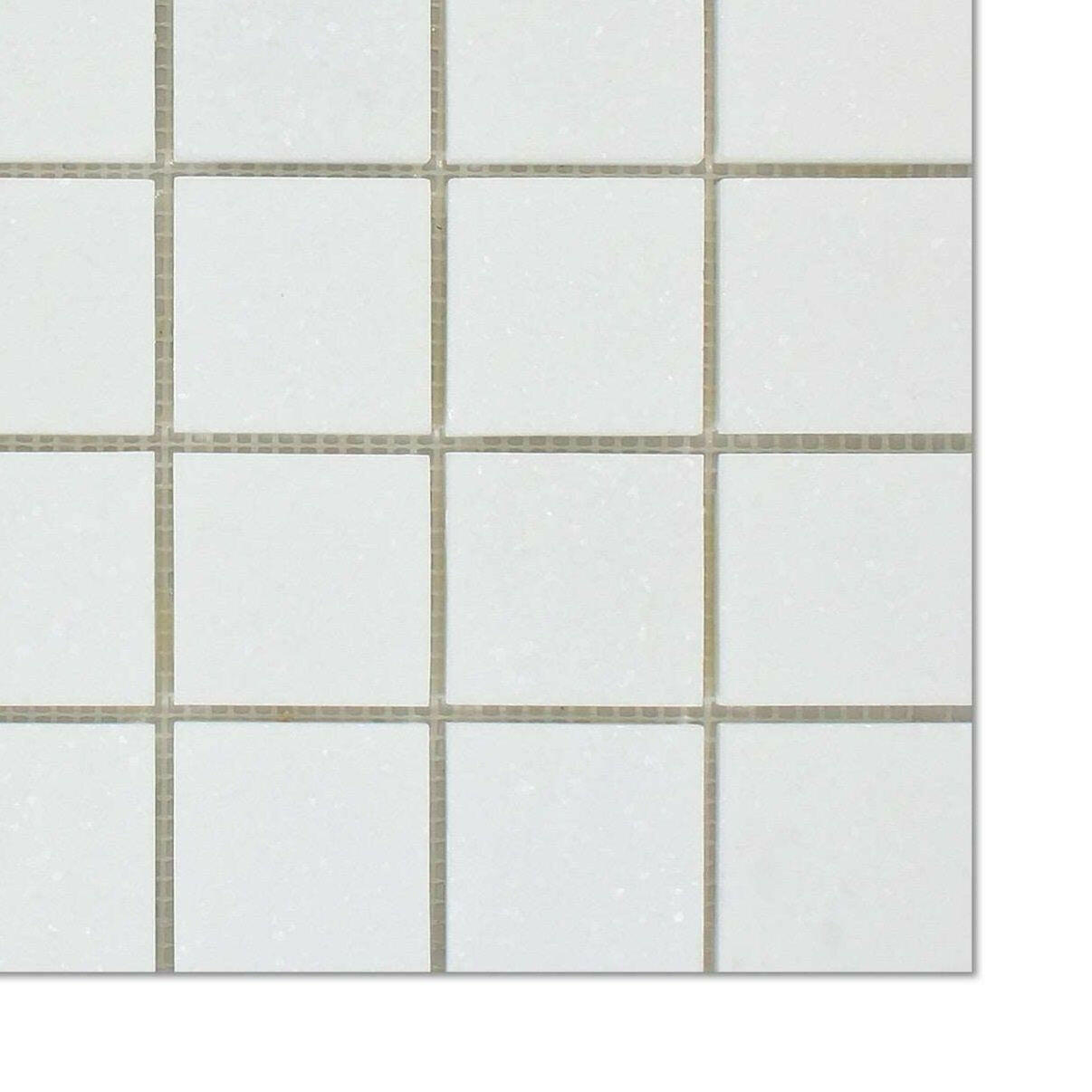 2x2 Thassos White Marble Honed Mosaic Tile - American Tile Depot