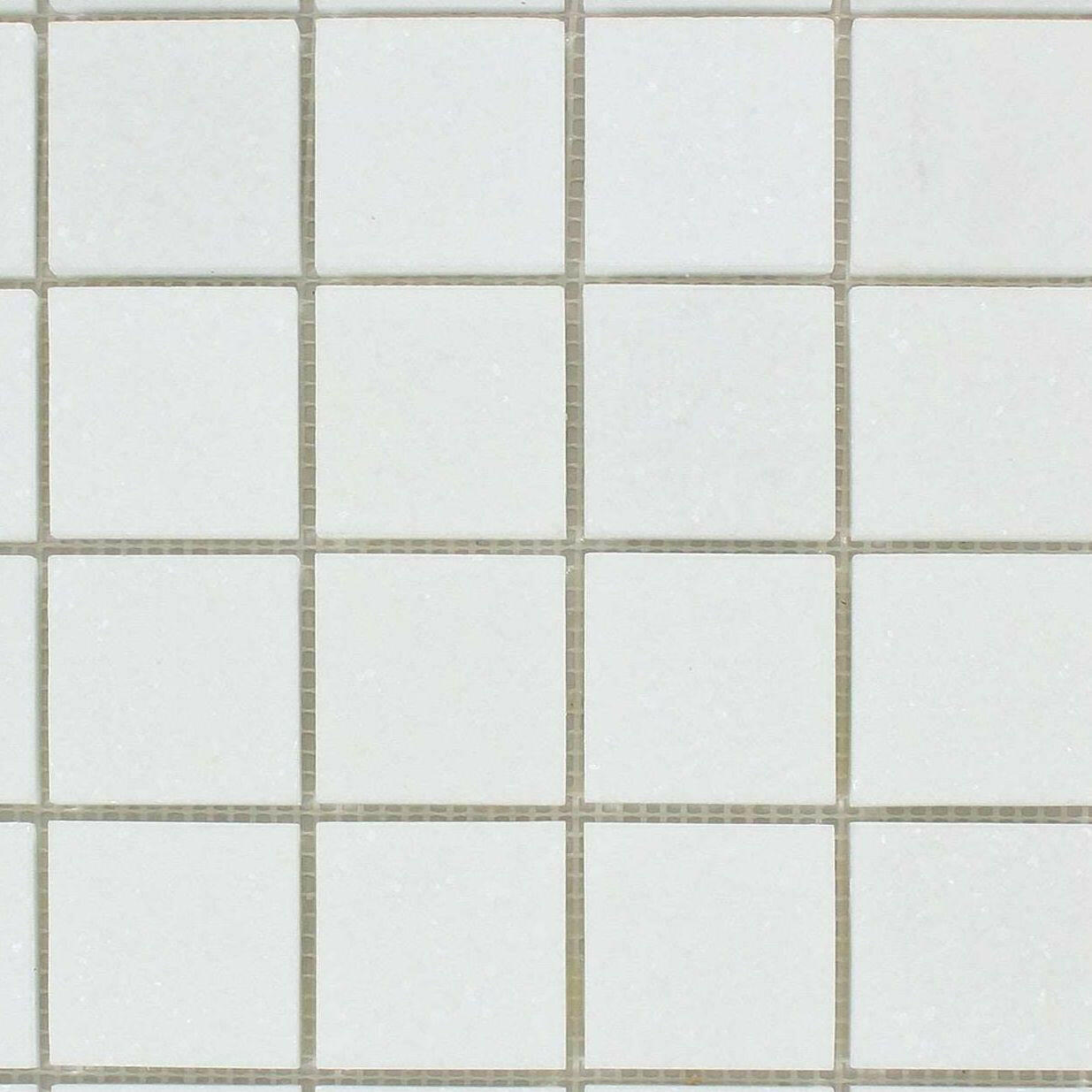 2x2 Thassos White Marble Polished Mosaic Tile 2x2 Thassos White Marble Polished Mosaic Tile - American Tile Depot