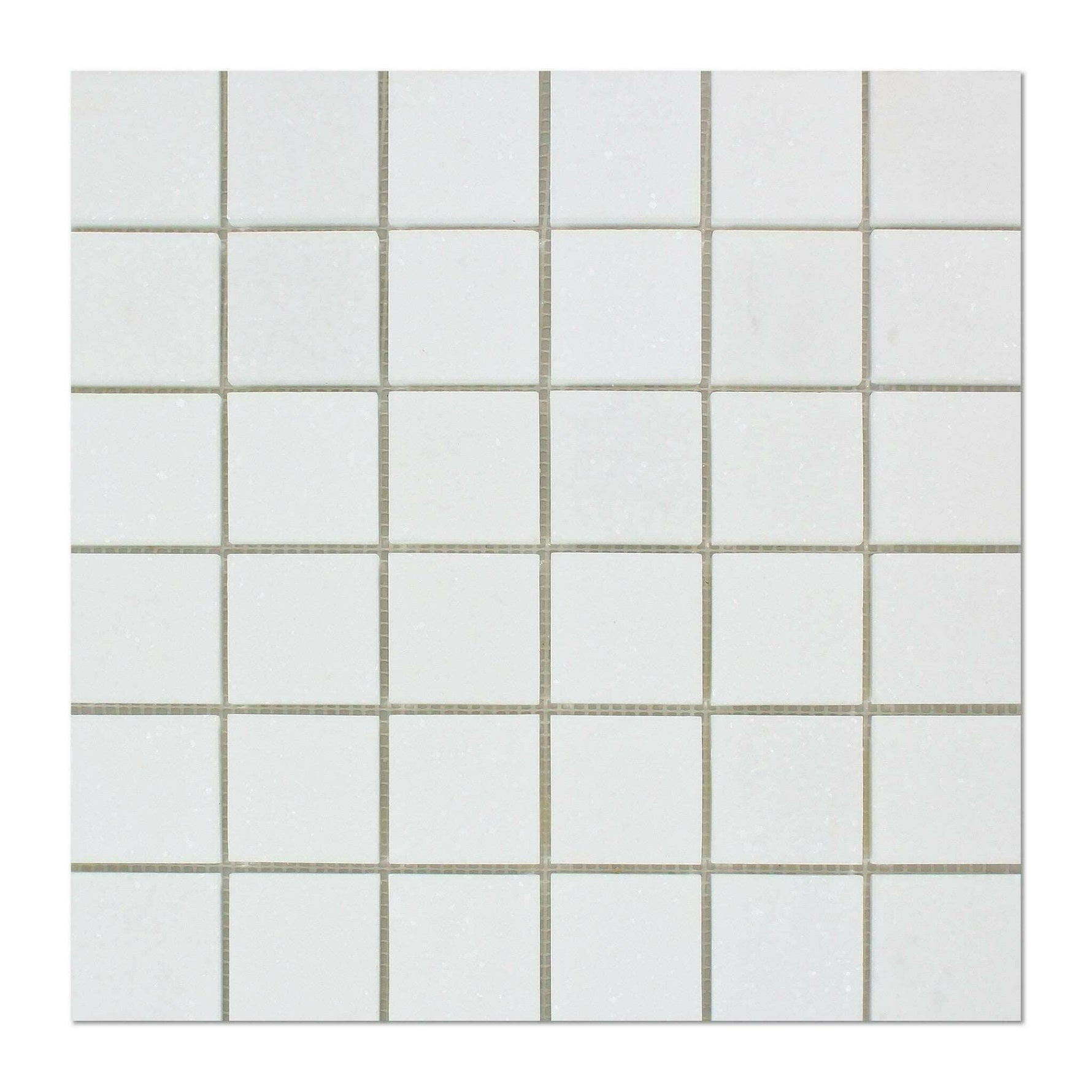 2x2 Thassos White Marble Polished Mosaic Tile 2x2 Thassos White Marble Polished Mosaic Tile - American Tile Depot