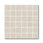 2x2 Tranquil Bone Travertine Look Square Porcelain Mosaic Tile - American Tile Depot