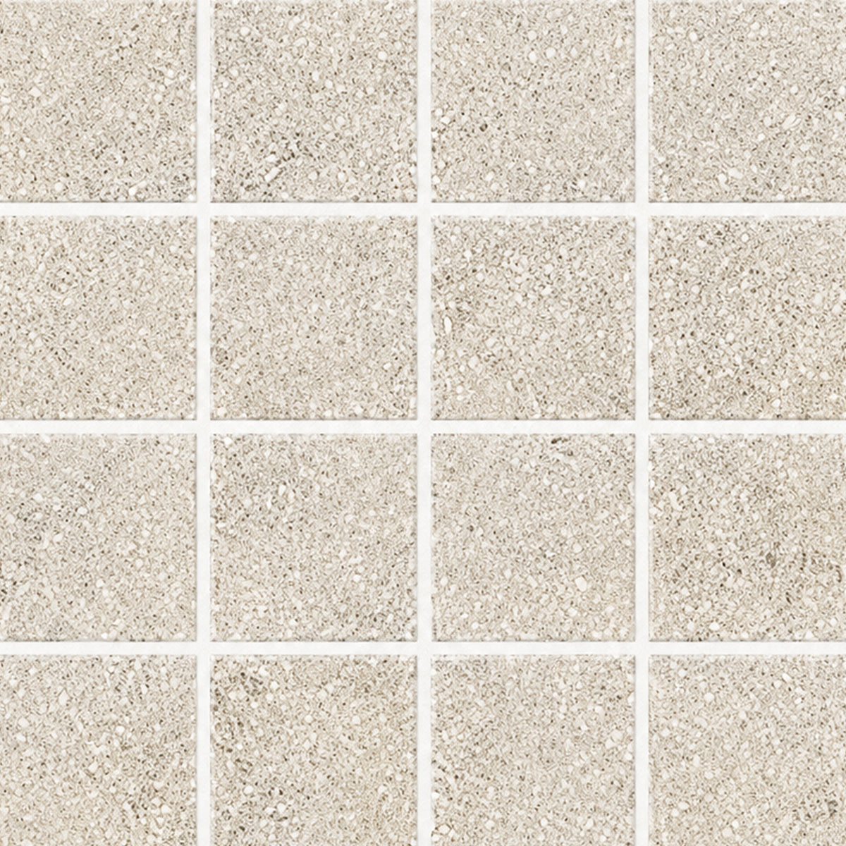 2x2 Tranquil Bone Travertine Look Square Porcelain Mosaic Tile - American Tile Depot