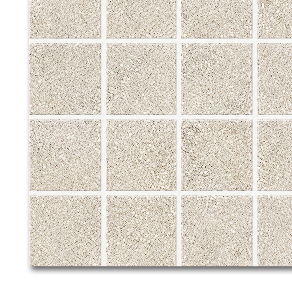 2x2 Tranquil Bone Travertine Look Square Porcelain Mosaic Tile - American Tile Depot