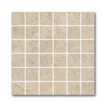 2x2 Tranquil Moka Travertine Look Square Porcelain Mosaic Tile - American Tile Depot