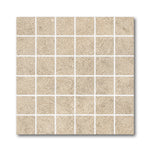 2x2 Tranquil Moka Travertine Look Square Porcelain Mosaic Tile - American Tile Depot