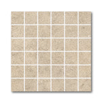 2x2 Tranquil Moka Travertine Look Square Porcelain Mosaic Tile - American Tile Depot