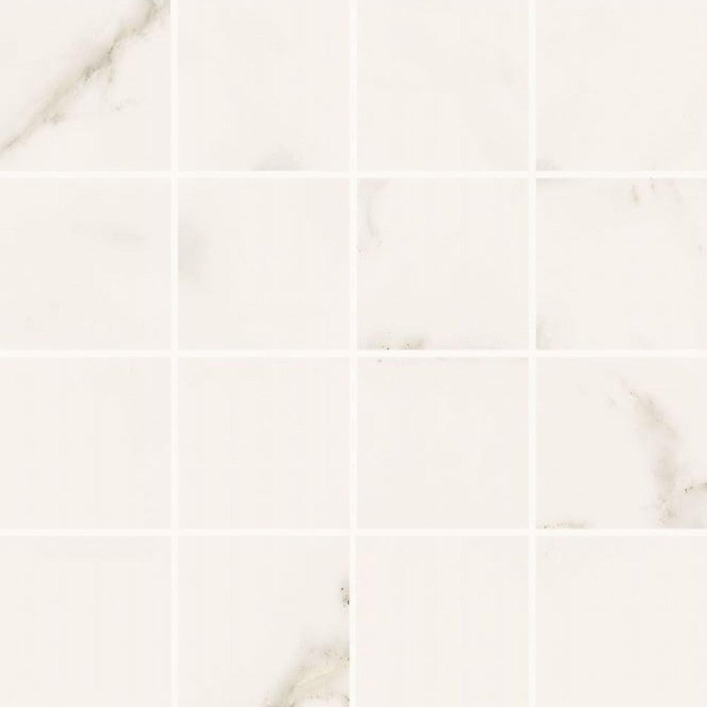 2x2 Triad Calacatta White Soft Square Porcelain Mosaic Tile 2x2 Triad Calacatta White Soft Square Porcelain Mosaic Tile - American Tile Depot