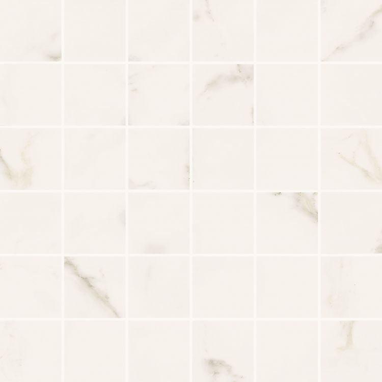 2x2 Triad Calacatta White Soft Square Porcelain Mosaic Tile 2x2 Triad Calacatta White Soft Square Porcelain Mosaic Tile - American Tile Depot