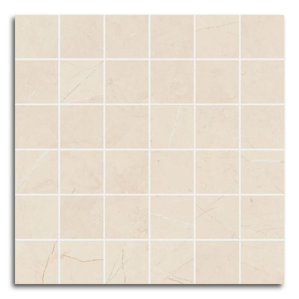 2x2 Triad Moon Beige Soft Square Porcelain Mosaic Tile 2x2 Triad Moon Beige Soft Square Porcelain Mosaic Tile - American Tile Depot