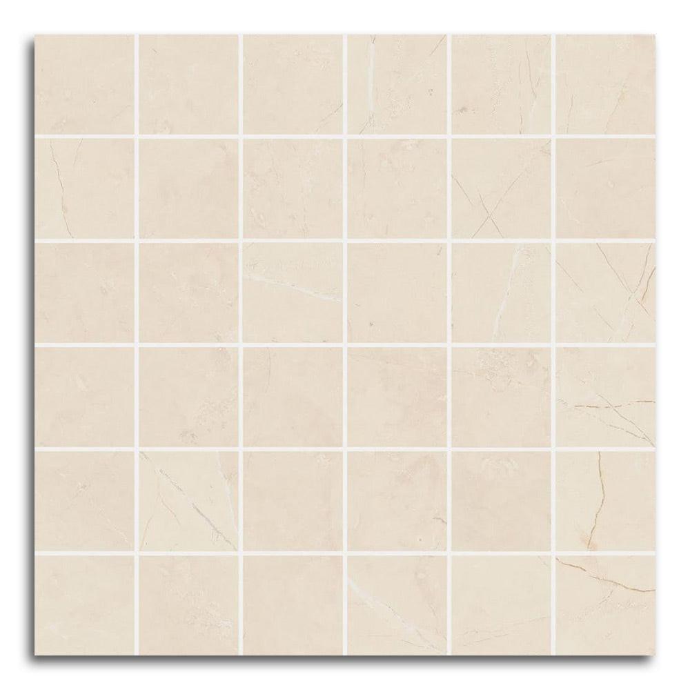 2x2 Triad Moon Beige Soft Square Porcelain Mosaic Tile 2x2 Triad Moon Beige Soft Square Porcelain Mosaic Tile - American Tile Depot