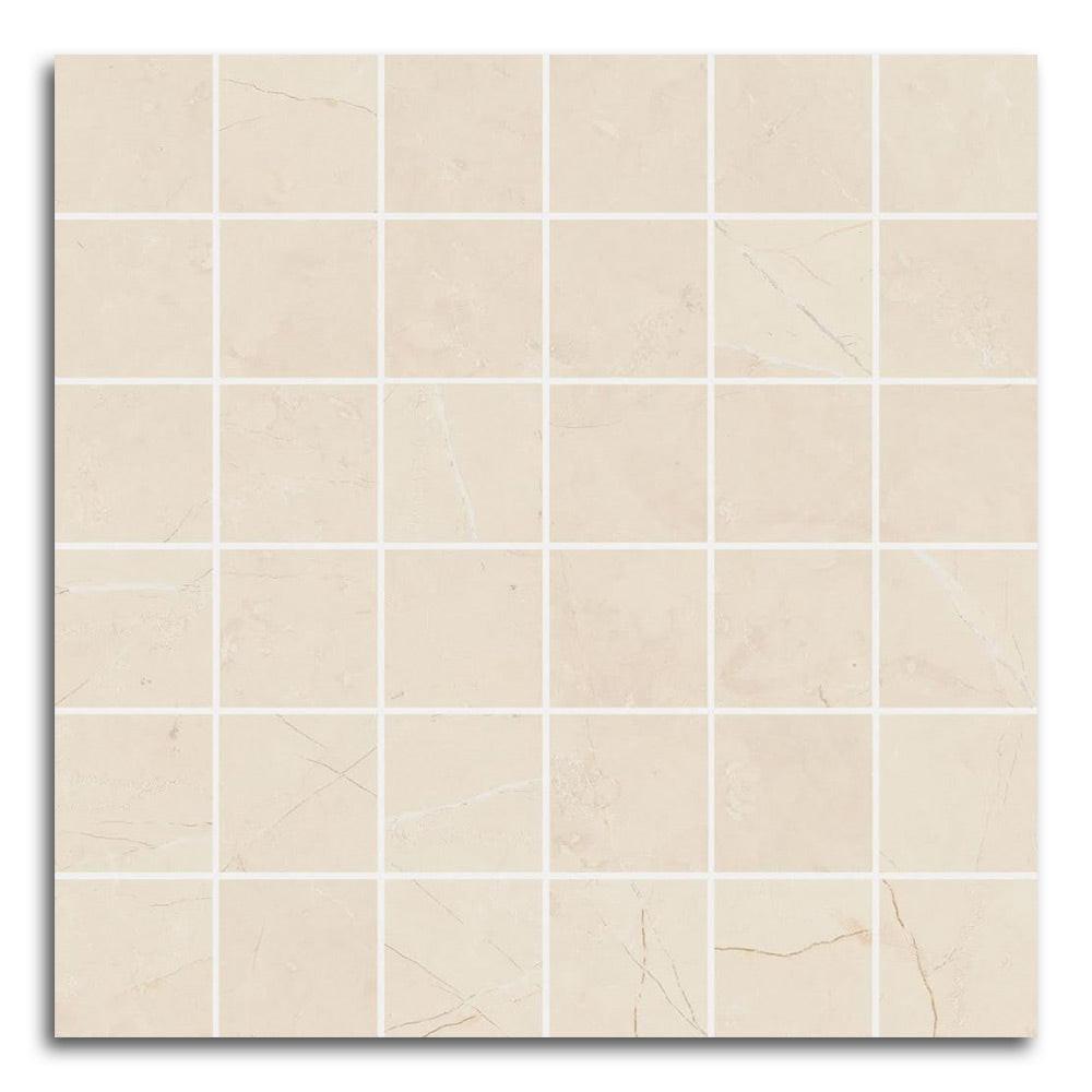 2x2 Triad Moon Beige Soft Square Porcelain Mosaic Tile 2x2 Triad Moon Beige Soft Square Porcelain Mosaic Tile - American Tile Depot