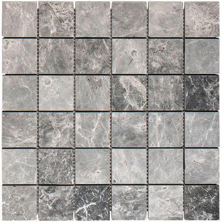 2x2 Tundra Gray (Atlantic Gray) Marble Honed Mosaic Tile 2x2 Tundra Gray (Atlantic Gray) Marble Honed Mosaic Tile - American Tile Depot