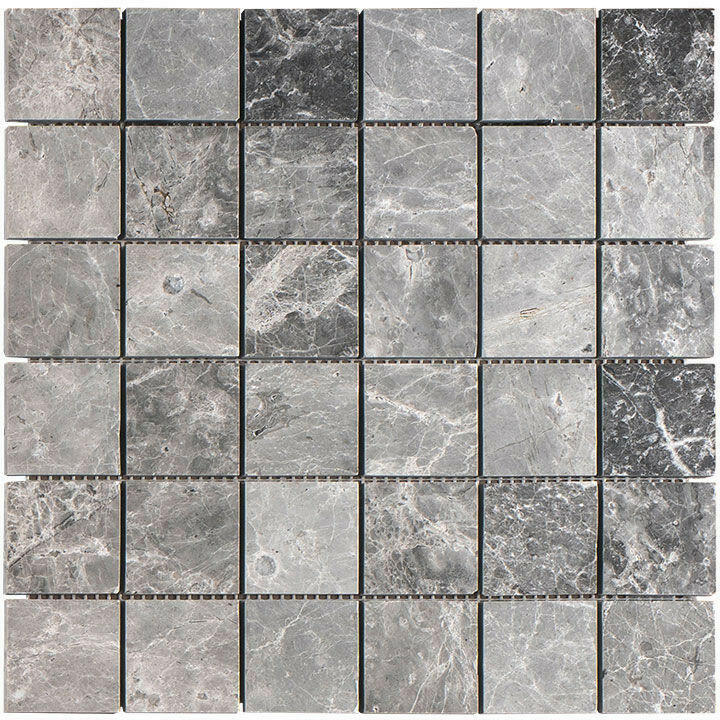 2x2 Tundra Gray (Atlantic Gray) Marble Honed Mosaic Tile 2x2 Tundra Gray (Atlantic Gray) Marble Honed Mosaic Tile - American Tile Depot