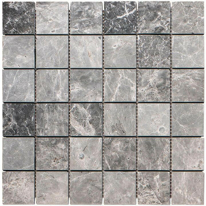 2x2 Tundra Gray (Atlantic Gray) Marble Polished Mosaic Tile 2x2 Tundra Gray (Atlantic Gray) Marble Polished Mosaic Tile - American Tile Depot