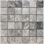 2x2 Tundra Gray (Atlantic Gray) Marble Polished Mosaic Tile 2x2 Tundra Gray (Atlantic Gray) Marble Polished Mosaic Tile - American Tile Depot