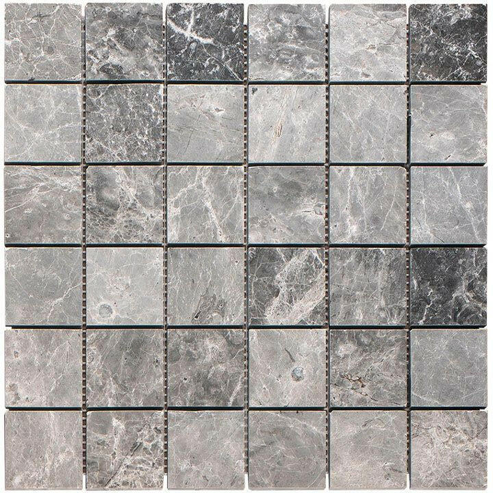 2x2 Tundra Gray (Atlantic Gray) Marble Polished Mosaic Tile 2x2 Tundra Gray (Atlantic Gray) Marble Polished Mosaic Tile - American Tile Depot