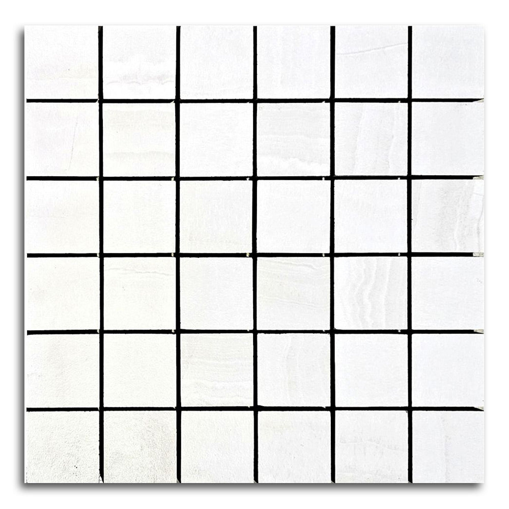 2x2 Viper White Naturale Square Porcelain Mosaic Tile