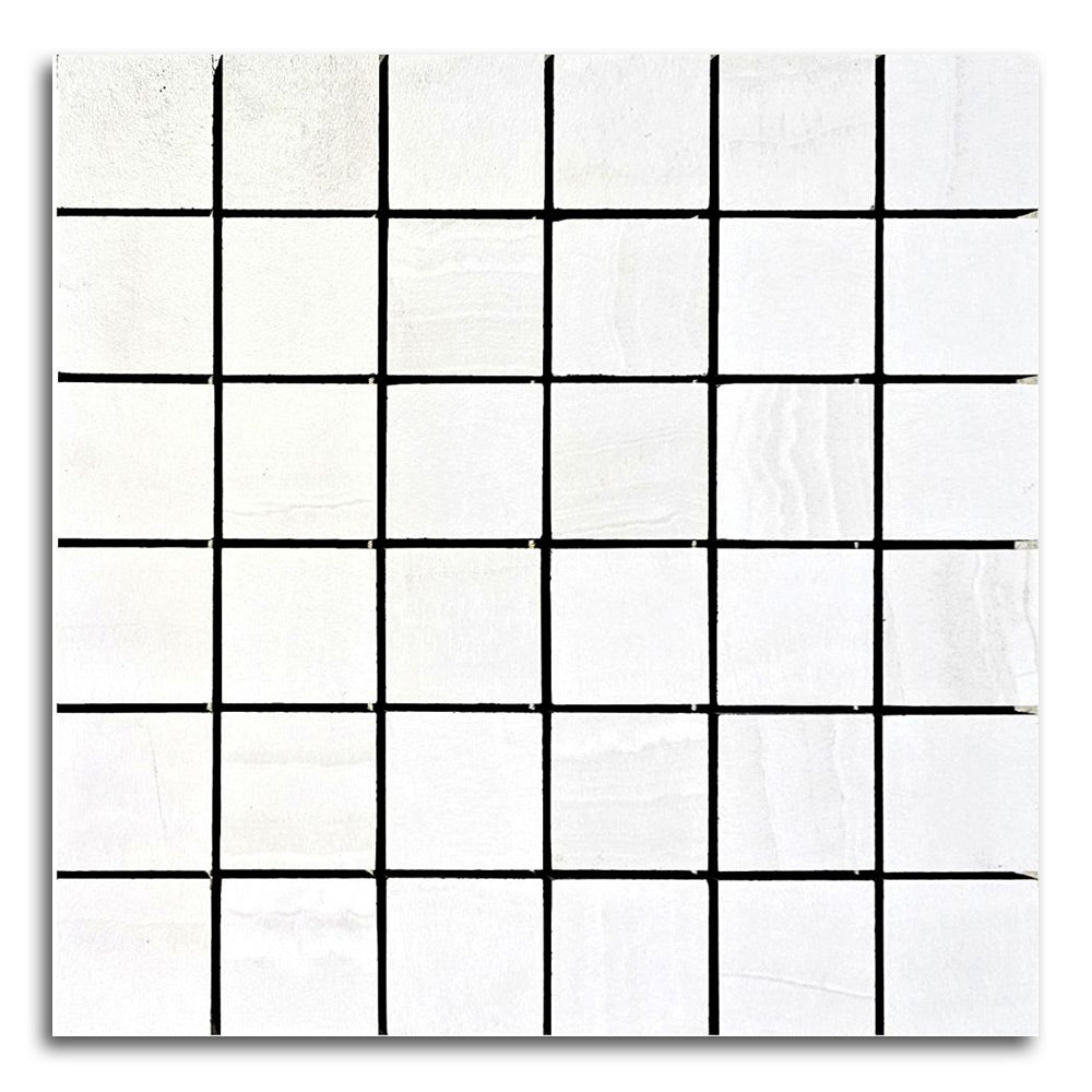 2x2 Viper White Naturale Square Porcelain Mosaic Tile
