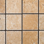 2x2 Walnut Travertine Tumbled Mosaic Tile - American Tile Depot