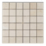 2x2 White Pearl / Botticino Marble Polished Mosaic Tile 2x2 White Pearl / Botticino Marble Polished Mosaic Tile - American Tile Depot