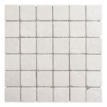 2x2 White Pearl / Botticino Marble Tumbled Mosaic Tile 2x2 White Pearl / Botticino Marble Tumbled Mosaic Tile - American Tile Depot