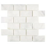 2x4 Afyon White Marble Polished Brick Mosaic Tile 2x4 Afyon White Marble Polished Brick Mosaic Tile - American Tile Depot