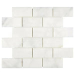 2x4 Afyon White Marble Polished Brick Mosaic Tile 2x4 Afyon White Marble Polished Brick Mosaic Tile - American Tile Depot