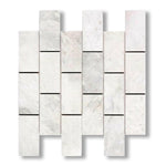 2x4 Bianco Congelato Dolomite Leathered Brick Mosaic Tile - American Tile Depot