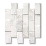 2x4 Bianco Congelato Dolomite Leathered Brick Mosaic Tile - American Tile Depot