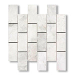 2x4 Bianco Congelato Dolomite Leathered Brick Mosaic Tile - American Tile Depot