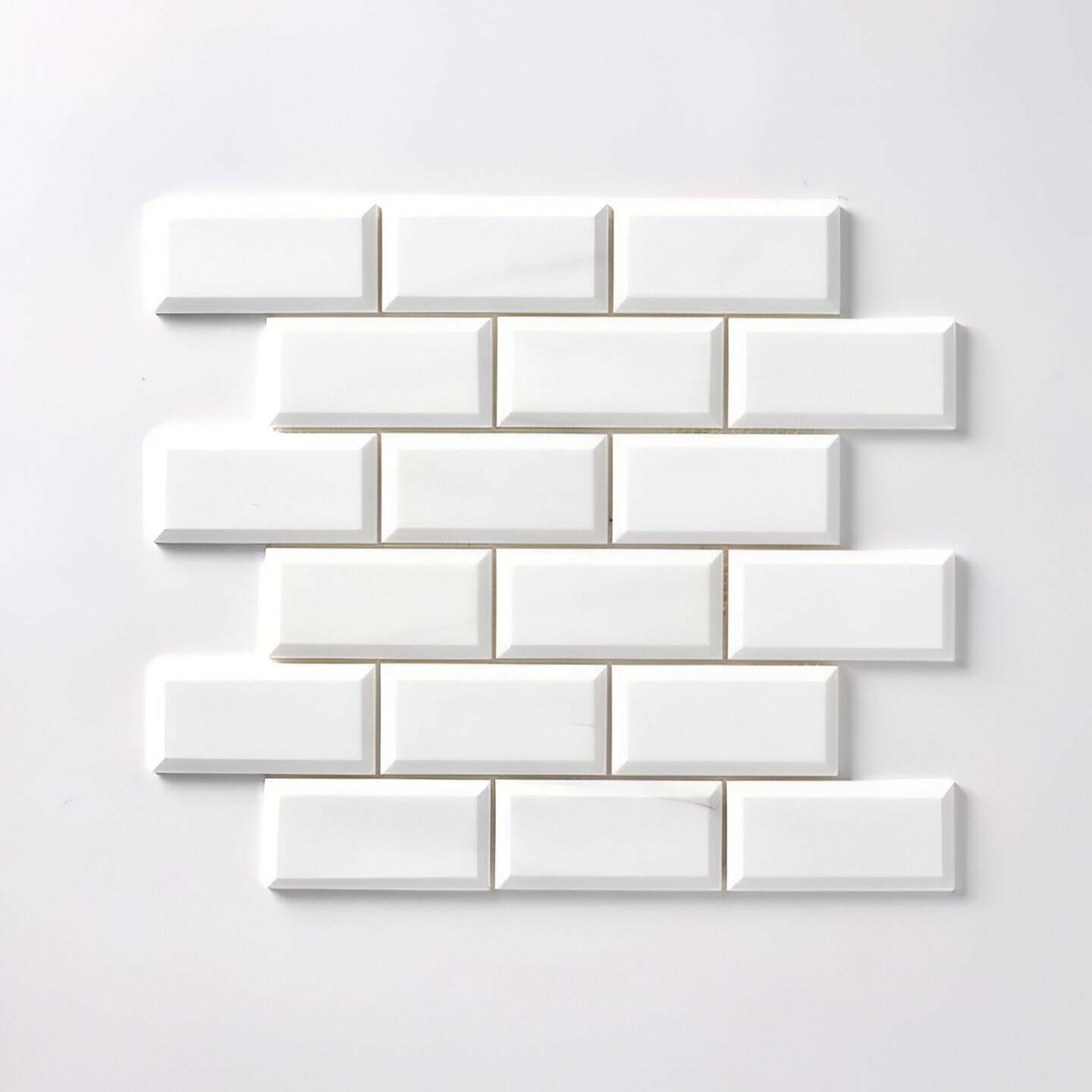 2x4 Bianco Dolomite Honed & Beveled Brick Mosaic Tile 2x4 Bianco Dolomite Honed & Beveled Brick Mosaic Tile - American Tile Depot