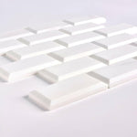 2x4 Bianco Dolomite Honed & Beveled Brick Mosaic Tile 2x4 Bianco Dolomite Honed & Beveled Brick Mosaic Tile - American Tile Depot
