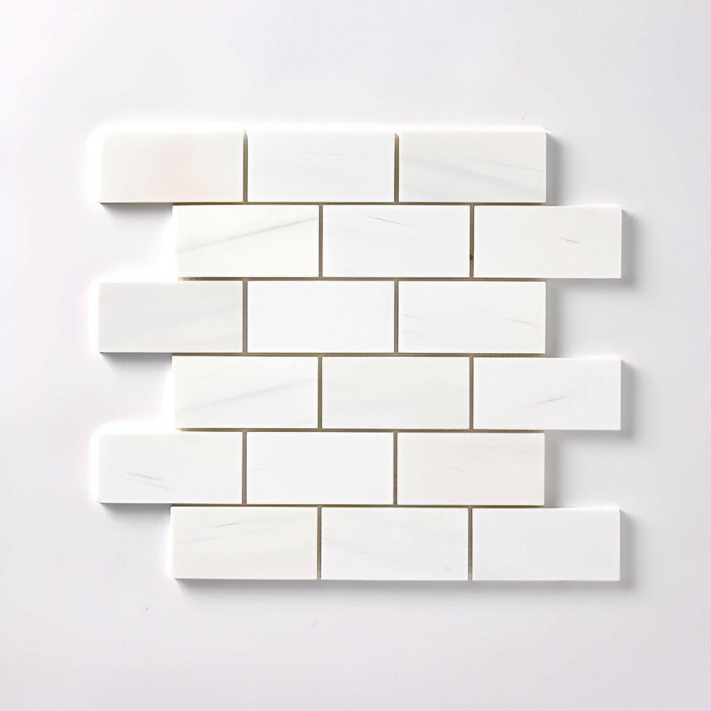 2x4 Bianco Dolomite Honed Brick Mosaic Tile 2x4 Bianco Dolomite Honed Brick Mosaic Tile - American Tile Depot