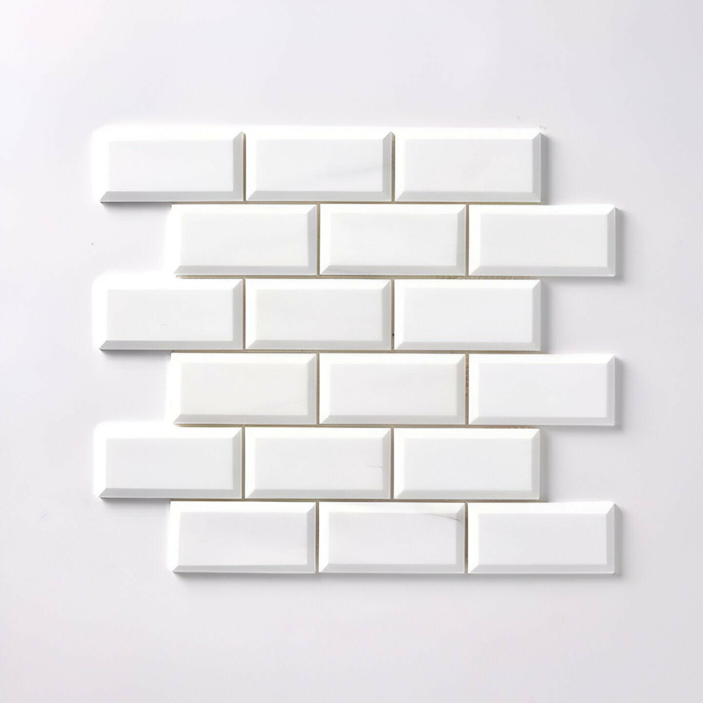 2x4 Bianco Dolomite Polished & Beveled Brick Mosaic Tile 2x4 Bianco Dolomite Polished & Beveled Brick Mosaic Tile - American Tile Depot