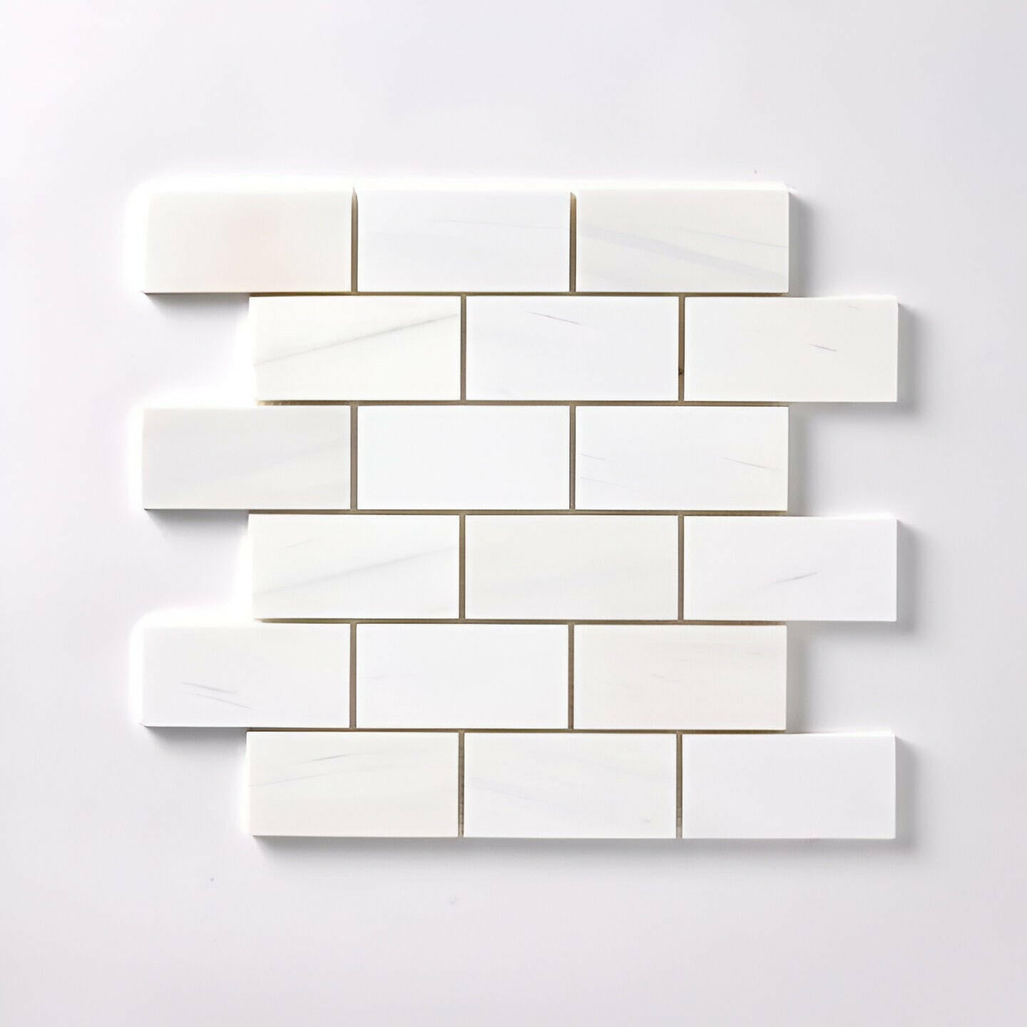 2x4 Bianco Dolomite Polished Brick Mosaic Tile 2x4 Bianco Dolomite Polished Brick Mosaic Tile - American Tile Depot