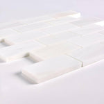 2x4 Bianco Dolomite Polished Brick Mosaic Tile 2x4 Bianco Dolomite Polished Brick Mosaic Tile - American Tile Depot