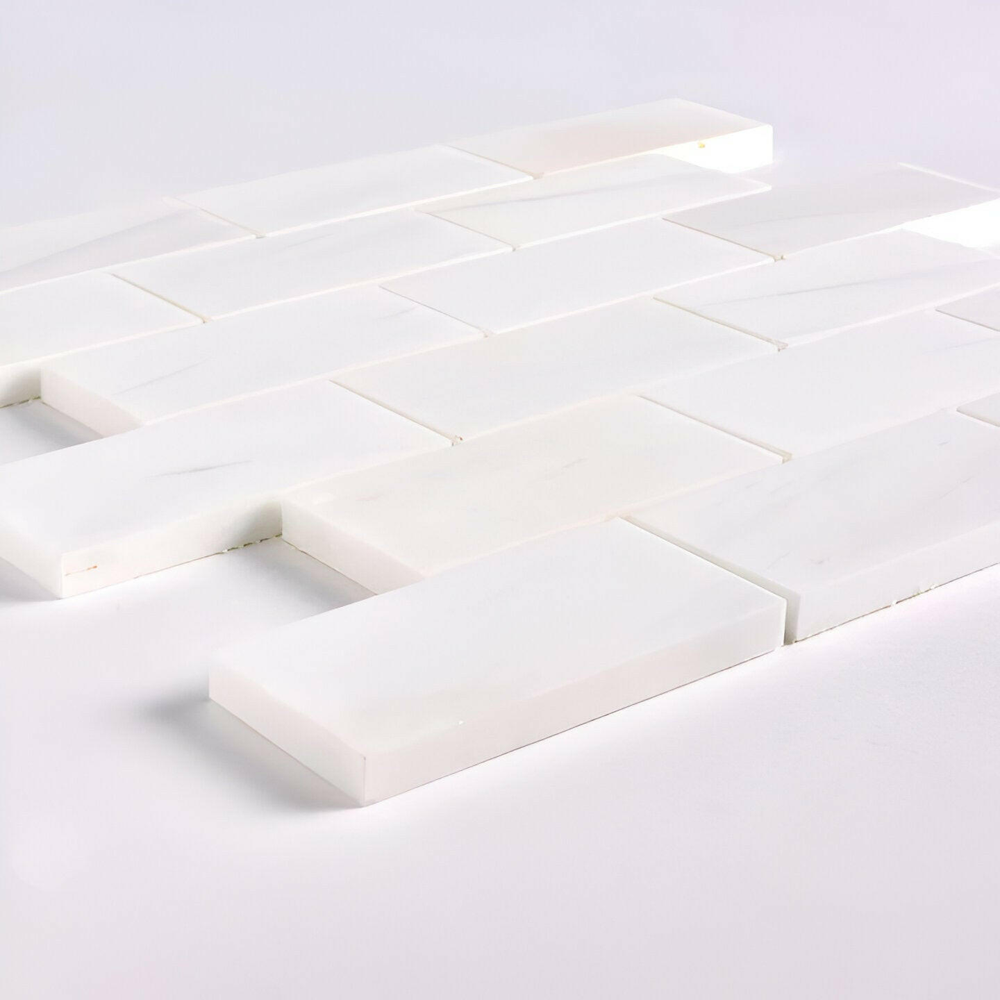 2x4 Bianco Dolomite Polished Brick Mosaic Tile 2x4 Bianco Dolomite Polished Brick Mosaic Tile - American Tile Depot