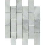 2x4 Bianco Venatino Marble Honed Brick Mosaic Tile 2x4 Bianco Venatino Marble Honed Brick Mosaic Tile - American Tile Depot