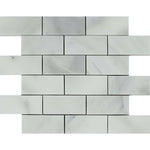 2x4 Bianco Venatino Marble Polished Brick Mosaic Tile 2x4 Bianco Venatino Marble Polished Brick Mosaic Tile - American Tile Depot