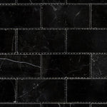 2x4 Black Marquina Marble Honed Brick Mosaic Tile - American Tile Depot