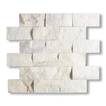 2x4 Calacatta Gold Marble Split-Faced Mosaic Tile - American Tile Depot