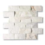 2x4 Calacatta Gold Marble Split-Faced Mosaic Tile - American Tile Depot